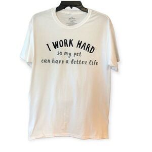 Michael’s NWOT White Sz S Love my Pet Cotton Short Sleeve T-Shirt